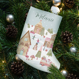 スウィートホリデーウィズジンガーブレッドキャンディタウン スモールクリスマスストッキング