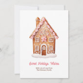 スウィートホリデーウィズジンジャーブレッドハウスクリスマス シーズンカード (正面)