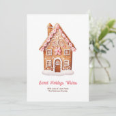 スウィートホリデーウィズジンジャーブレッドハウスクリスマス シーズンカード (スタンド正面)