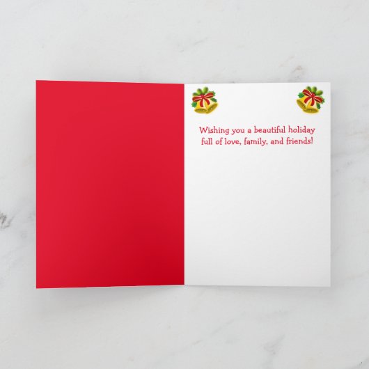 スウィートホリデーシープ&ボウタイクリスマスカード シーズンカード (内部)