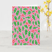 スウィートホリークリスマスホリデークリスマスパターン カード (黄色い花)