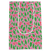 スウィートホリークリスマスホリデークリスマスパターン ミディアムペーパーバッグ (裏面)