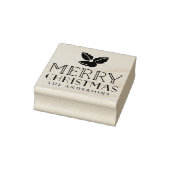 スウィートホリー |メリークリスマスパーソナライズされた ラバースタンプ (スタンプ)