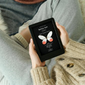 スウィートホワイトバタフライ誕生日招待状 招待状