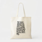 スウィートホームアラバマ誇りを持った – アメリカンマンダラの輪郭 トートバッグ (正面)