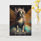 スウィートボストンテリアフェアリーすべての行事カード カード (黄色い花)