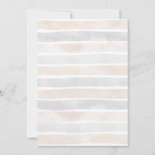 スウィートボホニュートラルクロザラインボーイベビーシャワー 招待状 (裏面)