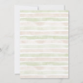 スウィートボホニュートラルクローザライン女の子ベビーシャワー 招待状 (裏面)