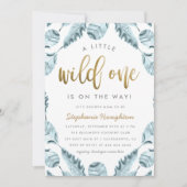 スウィートボホフェザーワイルドワンボーイベビーシャワー 招待状 (正面)