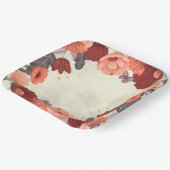 スウィートボホフォークアートバタフライフローラ ペーパープレート (傾斜あり)