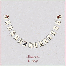 スウィートボホフォークアートラビットハイゲフローラ バンティングフラッグ