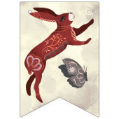 スウィートボホフォークアートラビットハイゲフローラ バンティングフラッグ (第1の旗)