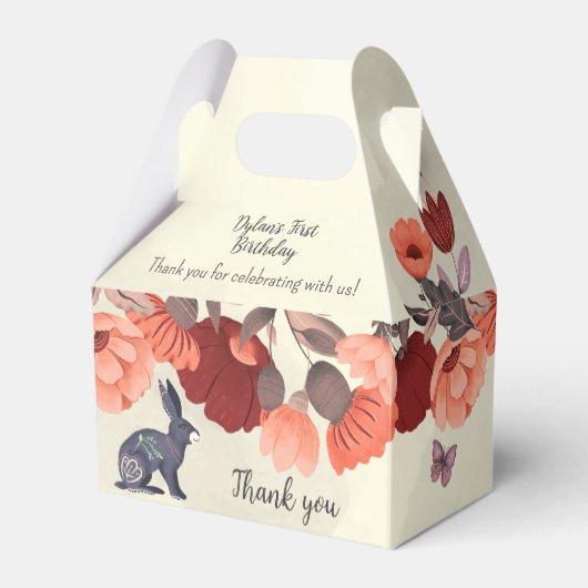 スウィートボホフォークアートラビットバタフライフローラハイゲ フェイバーボックス (正面サイド)