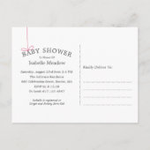 スウィートボーイラビットムーンベイビーシャワー インビテーションポストカード (裏面)