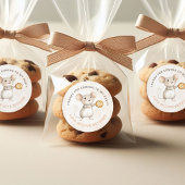 スウィートマウスとクッキー誕生日パーティーありがとう ラウンドシール