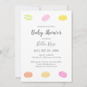 スウィートマカロンベビーシャワー招待状 招待状 (正面)