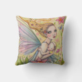 スウィートマザーアンドベビーフェアリーイラストレーション クッション (裏面)