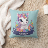 スウィートマジカルベビーユニコーン装飾用クッション クッション (ブランケット)