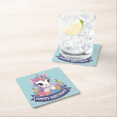 スウィートマジカルベビーユニコーン スクエアペーパーコースター (インサイチュ)