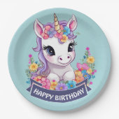 スウィートマジカルベビーユニコーン ペーパープレート (正面)