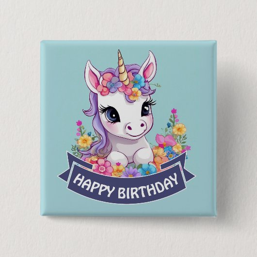 スウィートマジカルベビーユニコーン 缶バッジ (正面)