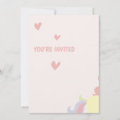 スウィートマジカル誕生日ユニコーン招待状 招待状 (裏面)