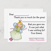 スウィートマナーズフェアリー ありがとうメモを記入 サンキューカード (正面/裏面)