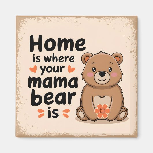 スウィートママベアマザーズデイ引用文 マグネット (正面)