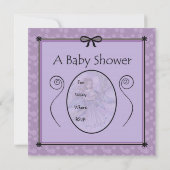 スウィートマママアンドベビーフェアリーベビーシャワー招待状 招待状 (裏面)