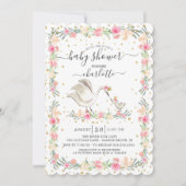 スウィートママ&ベビースワンベビーシャワー 招待状 (正面)