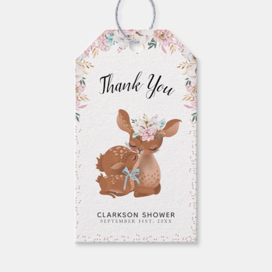 スウィートママ&ベビーディアウェルカムベビーサンキューサンキュー ギフトタグ (正面)