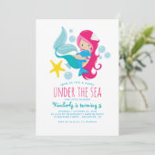 スウィートマーメイドガールズバースデーパーティー 招待状 (スタンド正面)