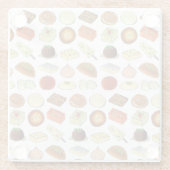 スウィートミタイインディアン料理品評定プリント ガラスコースター (裏面)