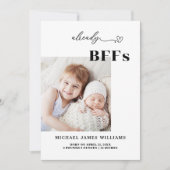 スウィートミニマリストはすでにBFFsベビー 案内状 (正面)