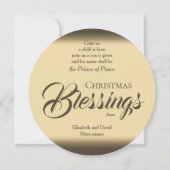 スウィートメアリーとイエスラファエルクリスマス賛美の シーズンカード (裏面)