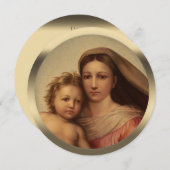 スウィートメアリーとイエスラファエルクリスマス賛美の シーズンカード (正面/裏面)