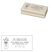 スウィートメイソンジャー&フラワーズファミリー差出人住所 ラバースタンプ (押印)