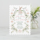 スウィートメドウバニー＆ワイルドフラワーベビーシャワー 招待状 (スタンド正面)