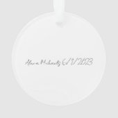 スウィートメモリーズベビー足プリント オーナメント (裏面)