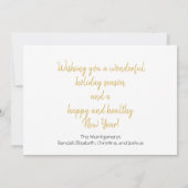 スウィートメリークリスマスギニアピグ金ゴールドオーナメント シーズンカード (裏面)