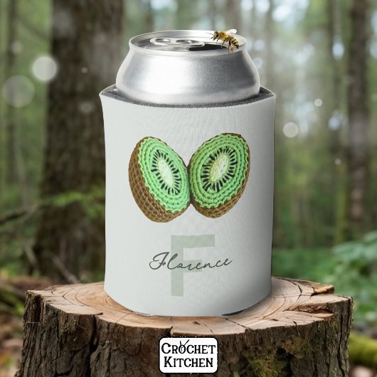 スウィートモダングミニマルリーンクロシェKiwi名 缶クーラー