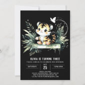 スウィートモダンタイガー誕生日 招待状 (正面)