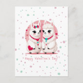 スウィートモダンパステルキュートラマバレンタインデー ポストカード (正面)