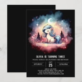 スウィートモダンホース誕生日 招待状 (正面/裏面)