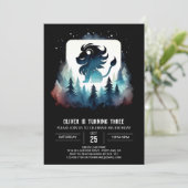 スウィートモダンライオン誕生日 招待状 (スタンド正面)