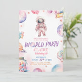 スウィートモダン銀河系アウトオブザワールド誕生日 招待状 (スタンド正面)