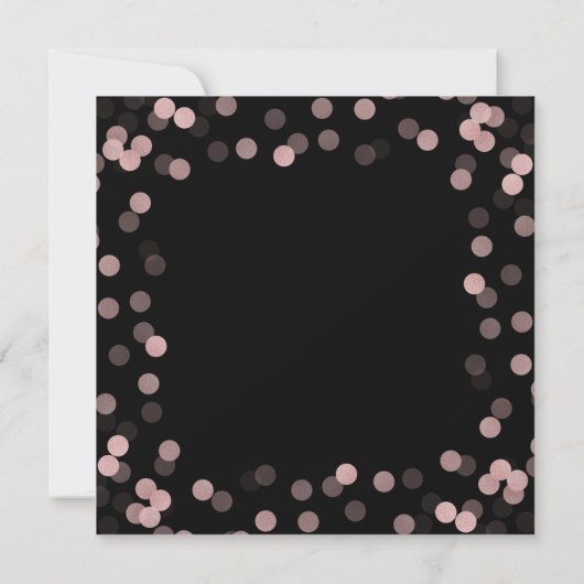 スウィートモダン16誕生日バラ金ゴールドシックグリッター 招待状 (裏面)