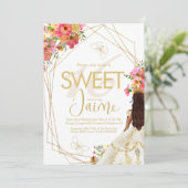 スウィートモノグラムの16花模様ガーデンガール 招待状 (スタンド正面)