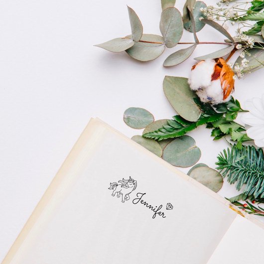 スウィートユニコーンキュートドールキッド名前をカスタムする セルフインキングスタンプ