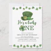 スウィートラッキーワンバースデーパーティー 招待状 (正面)